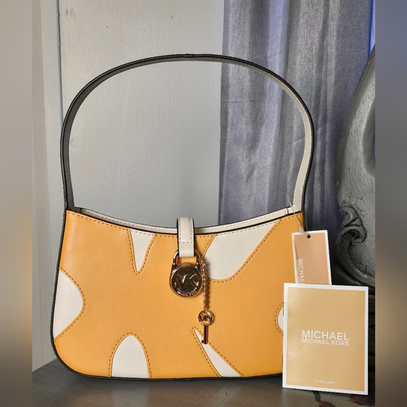 Michael Kors Lyra Golden Rod Small Pochette. NWT - Picture 1 of 10